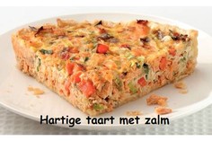 hartige taart met zalm