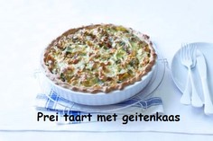 hartige taart met prei en geitenkaas